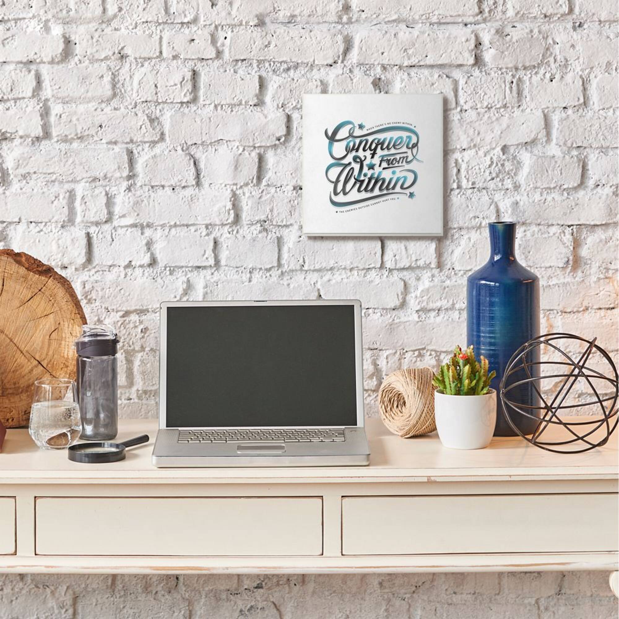 Stupell Industries Conquer From Within Wooden Wall Plaque